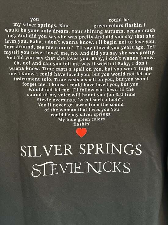 Stevie Nicks Don't Be A Lady Be A Legend Silver Springs Double Sided Sweatshirt - Picture 4 of 4